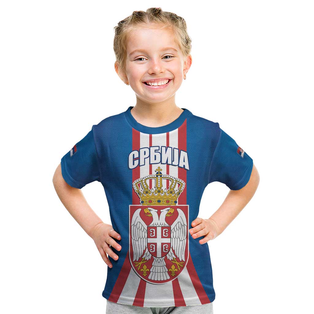 Personalized Serbia Coat of Arms Kid T Shirt The Serbian Eagle and Serbian cross
