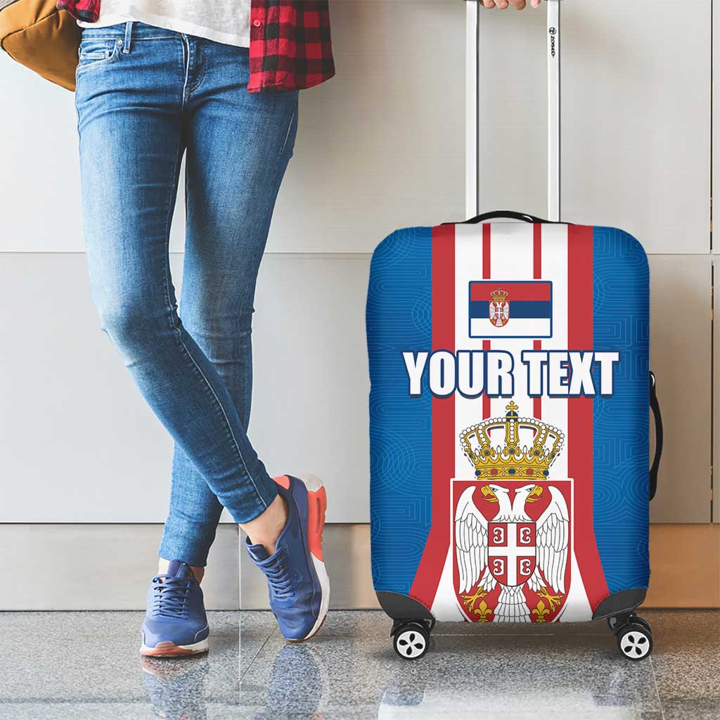 Personalized Serbia Coat of Arms Luggage Cover The Serbian Eagle and Serbian cross