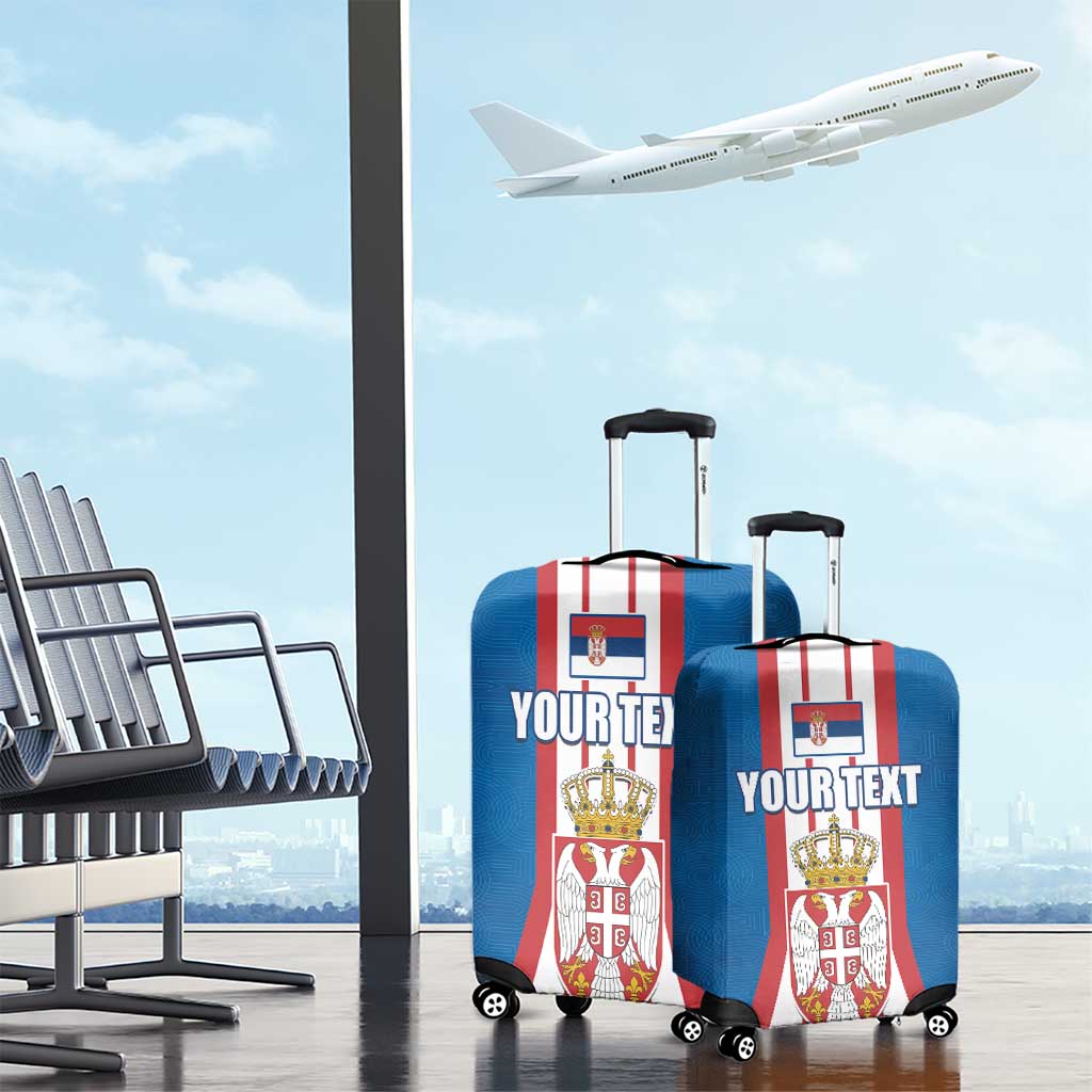 Personalized Serbia Coat of Arms Luggage Cover The Serbian Eagle and Serbian cross