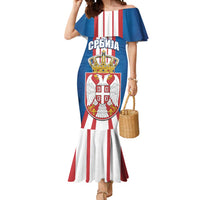 Personalized Serbia Coat of Arms Mermaid Dress The Serbian Eagle and Serbian cross