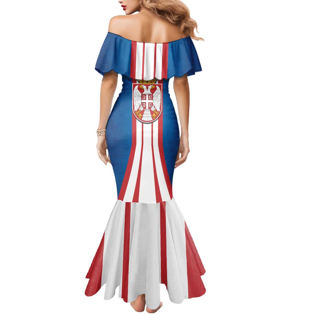 Personalized Serbia Coat of Arms Mermaid Dress The Serbian Eagle and Serbian cross