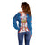 Personalized Serbia Coat of Arms Off Shoulder Sweater The Serbian Eagle and Serbian cross