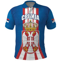Personalized Serbia Coat of Arms Polo Shirt The Serbian Eagle and Serbian cross