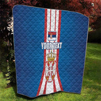 Personalized Serbia Coat of Arms Quilt The Serbian Eagle and Serbian cross