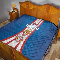 Personalized Serbia Coat of Arms Quilt The Serbian Eagle and Serbian cross
