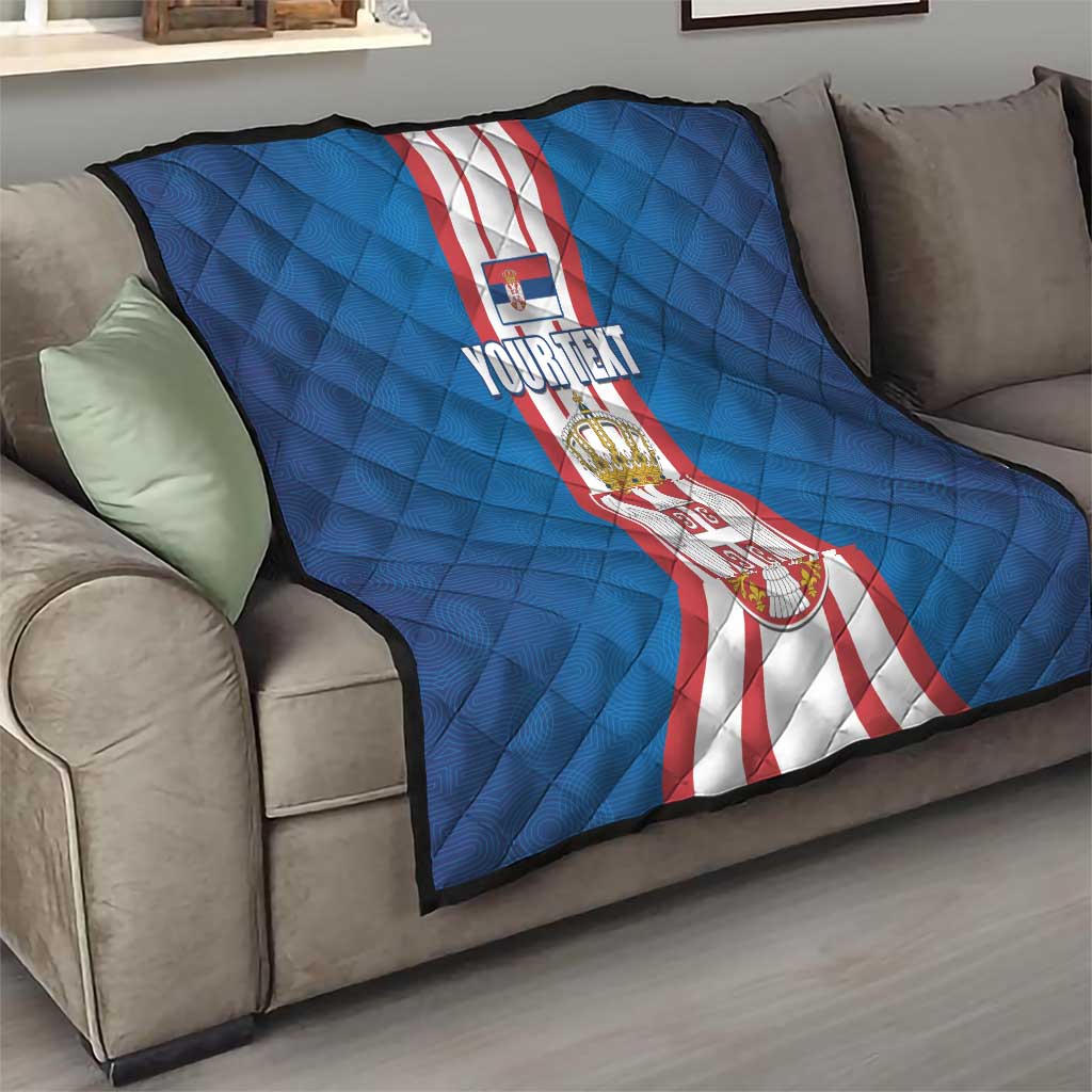 Personalized Serbia Coat of Arms Quilt The Serbian Eagle and Serbian cross