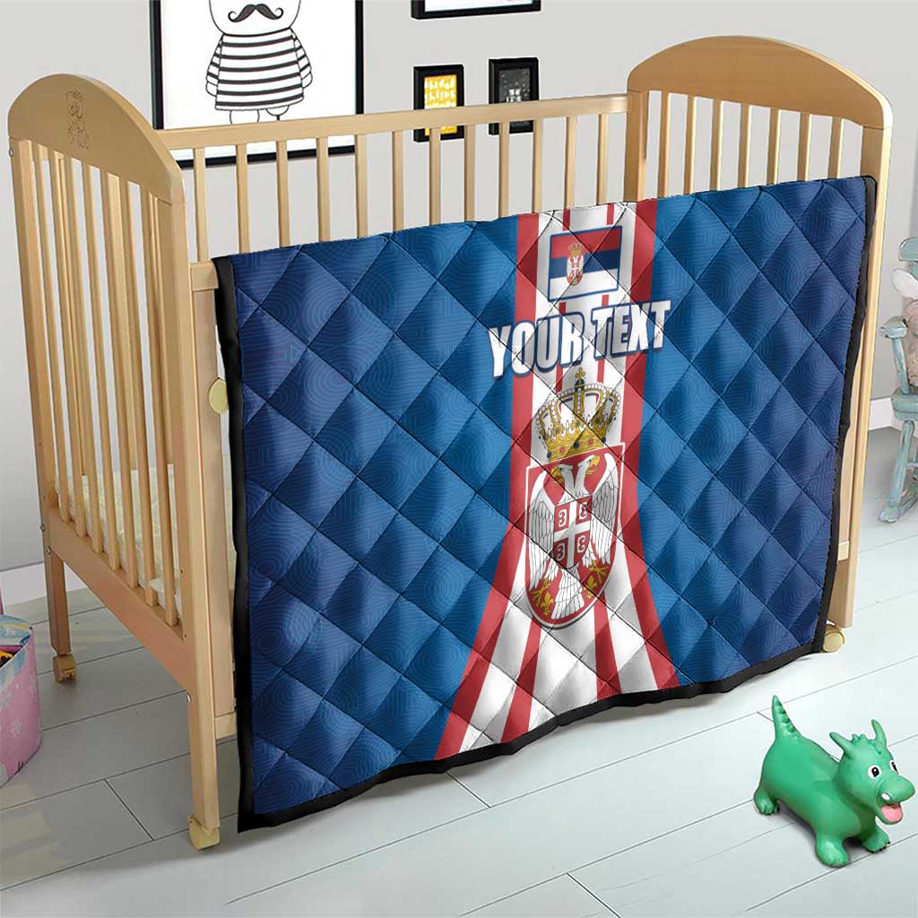 Personalized Serbia Coat of Arms Quilt The Serbian Eagle and Serbian cross
