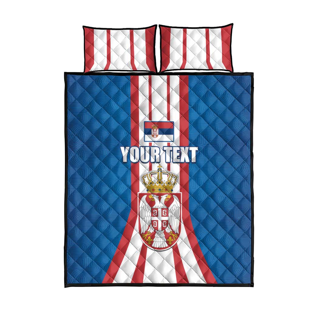 Personalized Serbia Coat of Arms Quilt Bed Set The Serbian Eagle and Serbian cross