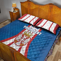 Personalized Serbia Coat of Arms Quilt Bed Set The Serbian Eagle and Serbian cross