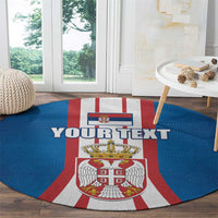 Personalized Serbia Coat of Arms Round Carpet The Serbian Eagle and Serbian cross