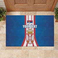 Personalized Serbia Coat of Arms Rubber Doormat The Serbian Eagle and Serbian cross