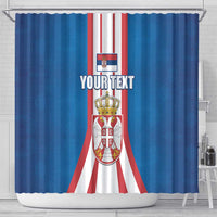 Personalized Serbia Coat of Arms Shower Curtain The Serbian Eagle and Serbian cross
