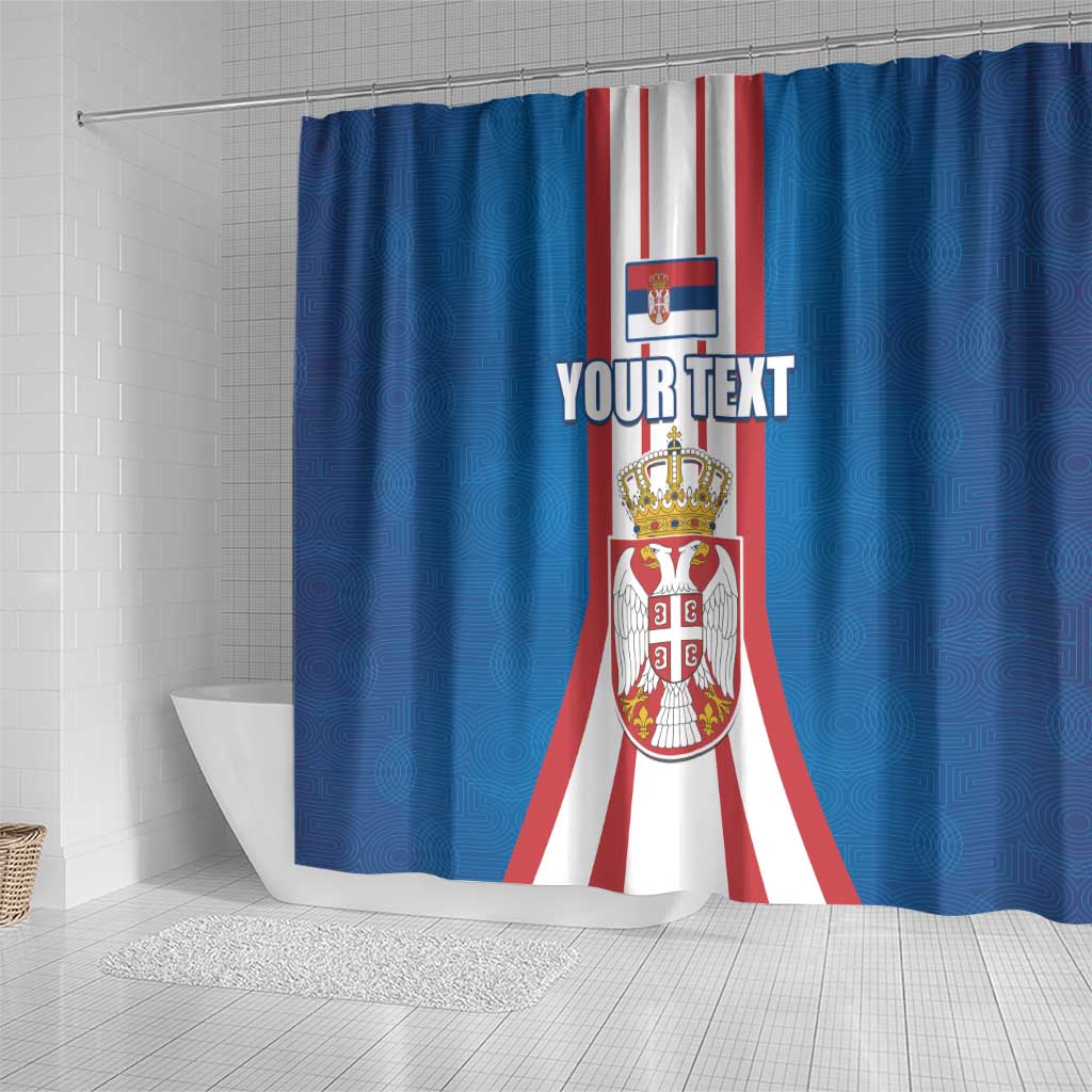 Personalized Serbia Coat of Arms Shower Curtain The Serbian Eagle and Serbian cross