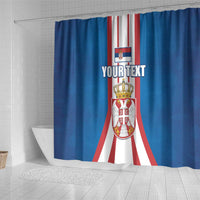 Personalized Serbia Coat of Arms Shower Curtain The Serbian Eagle and Serbian cross