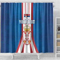 Personalized Serbia Coat of Arms Shower Curtain The Serbian Eagle and Serbian cross