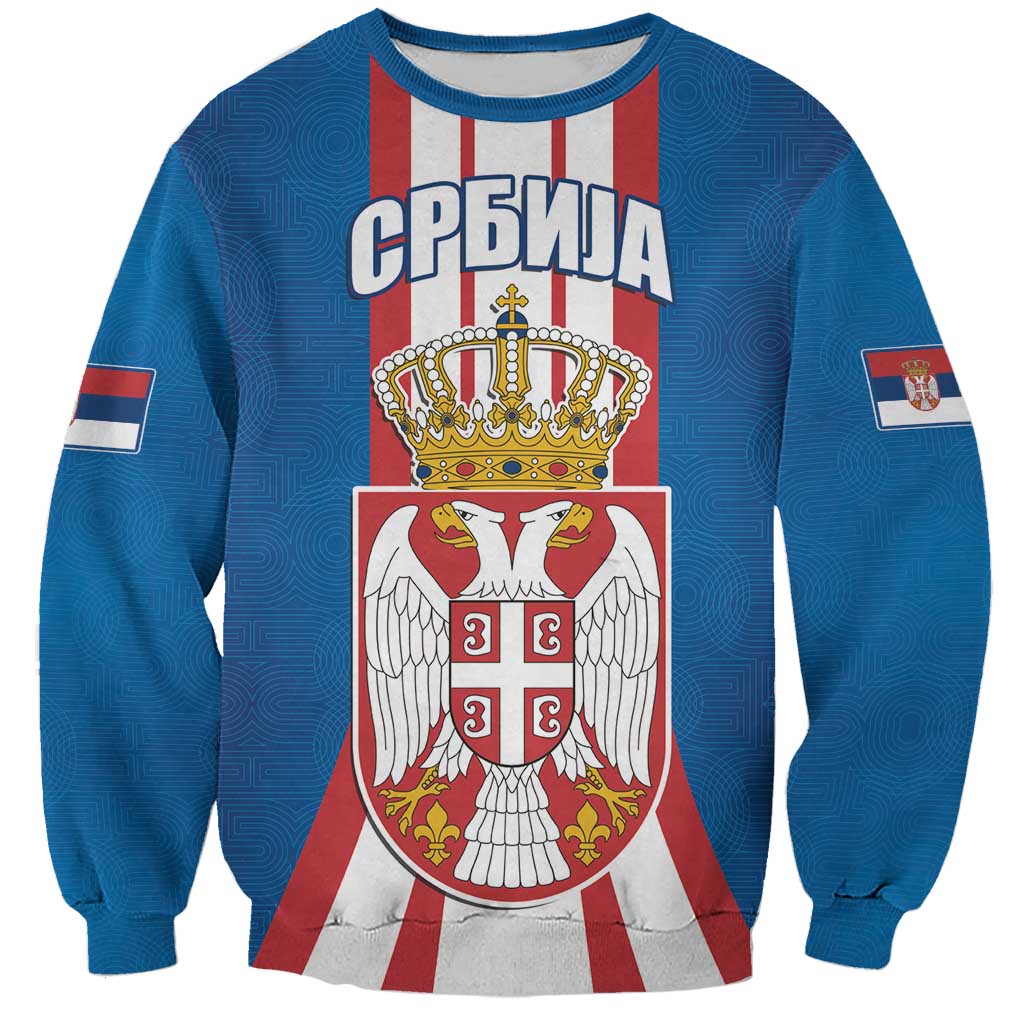 Personalized Serbia Coat of Arms Sweatshirt The Serbian Eagle and Serbian cross