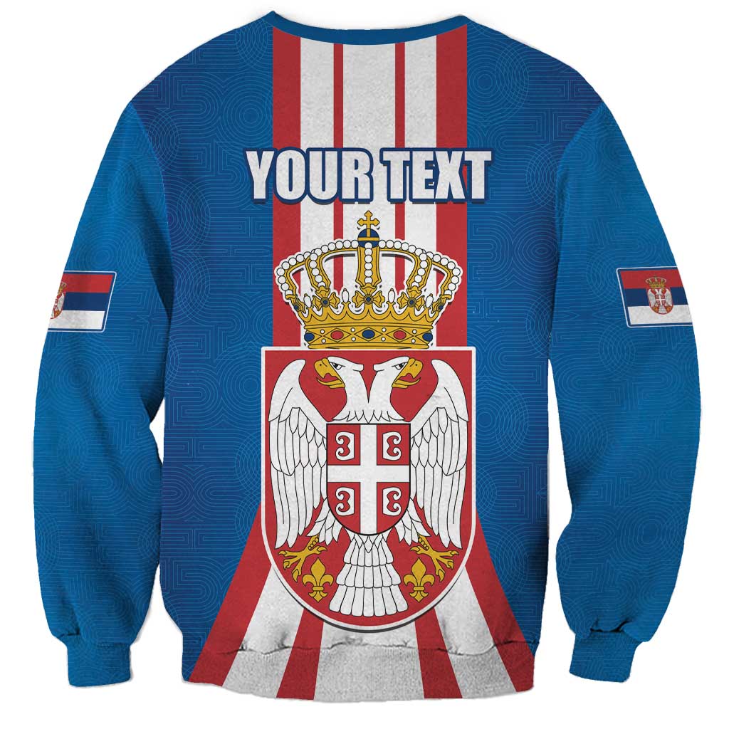 Personalized Serbia Coat of Arms Sweatshirt The Serbian Eagle and Serbian cross