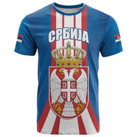Personalized Serbia Coat of Arms T Shirt The Serbian Eagle and Serbian cross