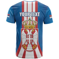 Personalized Serbia Coat of Arms T Shirt The Serbian Eagle and Serbian cross