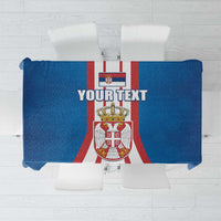 Personalized Serbia Coat of Arms Tablecloth The Serbian Eagle and Serbian cross