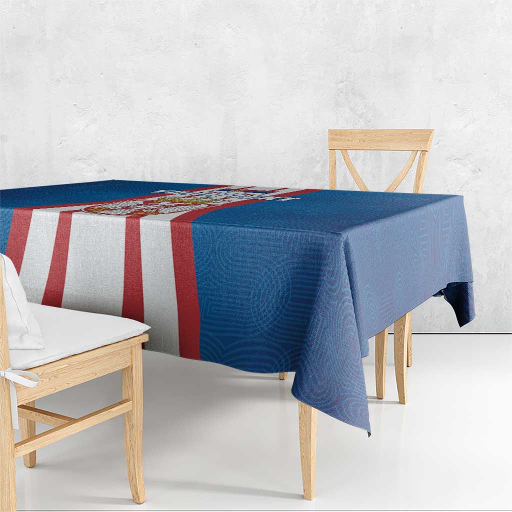 Personalized Serbia Coat of Arms Tablecloth The Serbian Eagle and Serbian cross