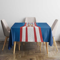 Personalized Serbia Coat of Arms Tablecloth The Serbian Eagle and Serbian cross