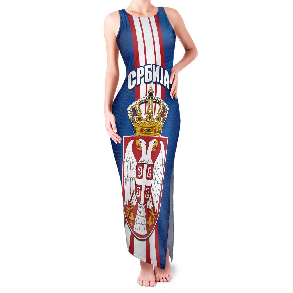 Personalized Serbia Coat of Arms Tank Maxi Dress The Serbian Eagle and Serbian cross