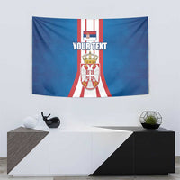 Personalized Serbia Coat of Arms Tapestry The Serbian Eagle and Serbian cross