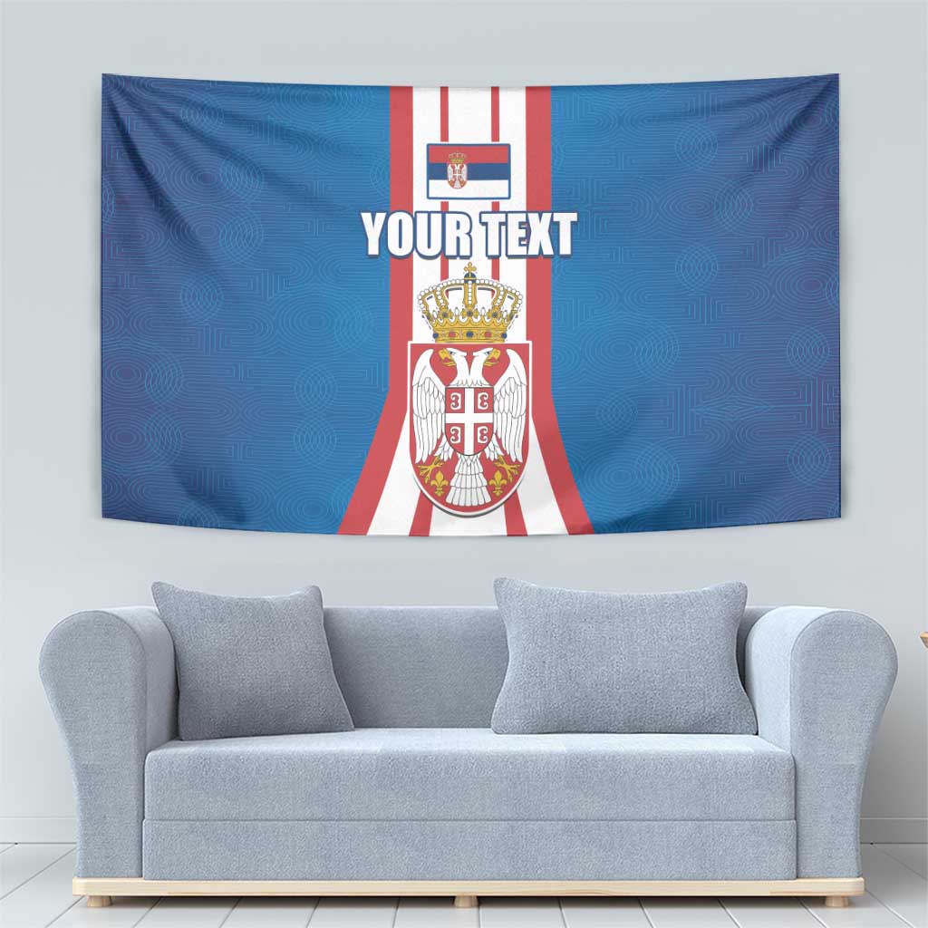 Personalized Serbia Coat of Arms Tapestry The Serbian Eagle and Serbian cross