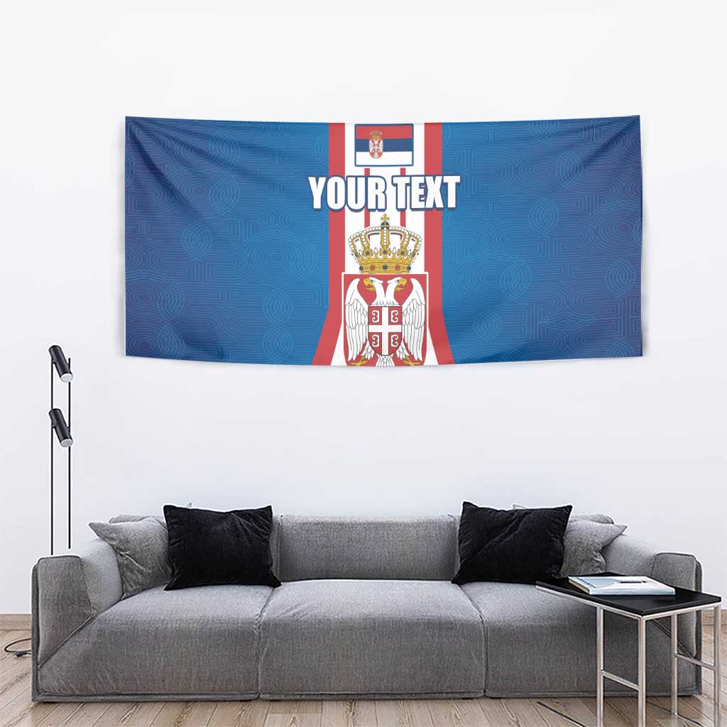 Personalized Serbia Coat of Arms Tapestry The Serbian Eagle and Serbian cross