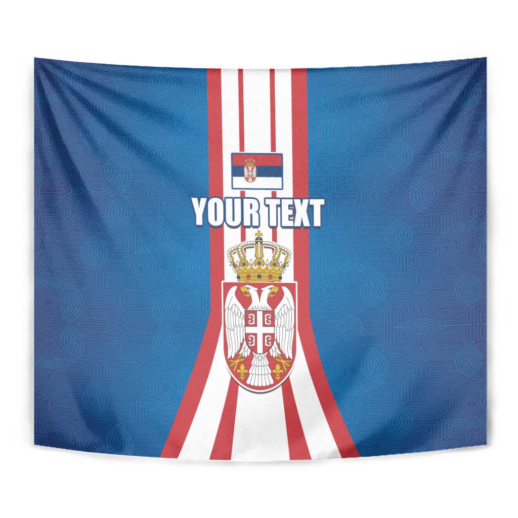 Personalized Serbia Coat of Arms Tapestry The Serbian Eagle and Serbian cross