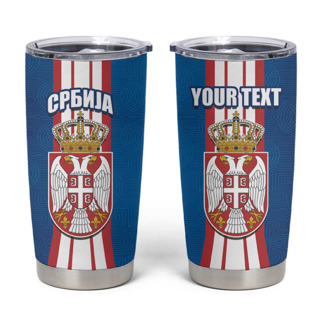 Personalized Serbia Coat of Arms Tumbler Cup The Serbian Eagle and Serbian cross