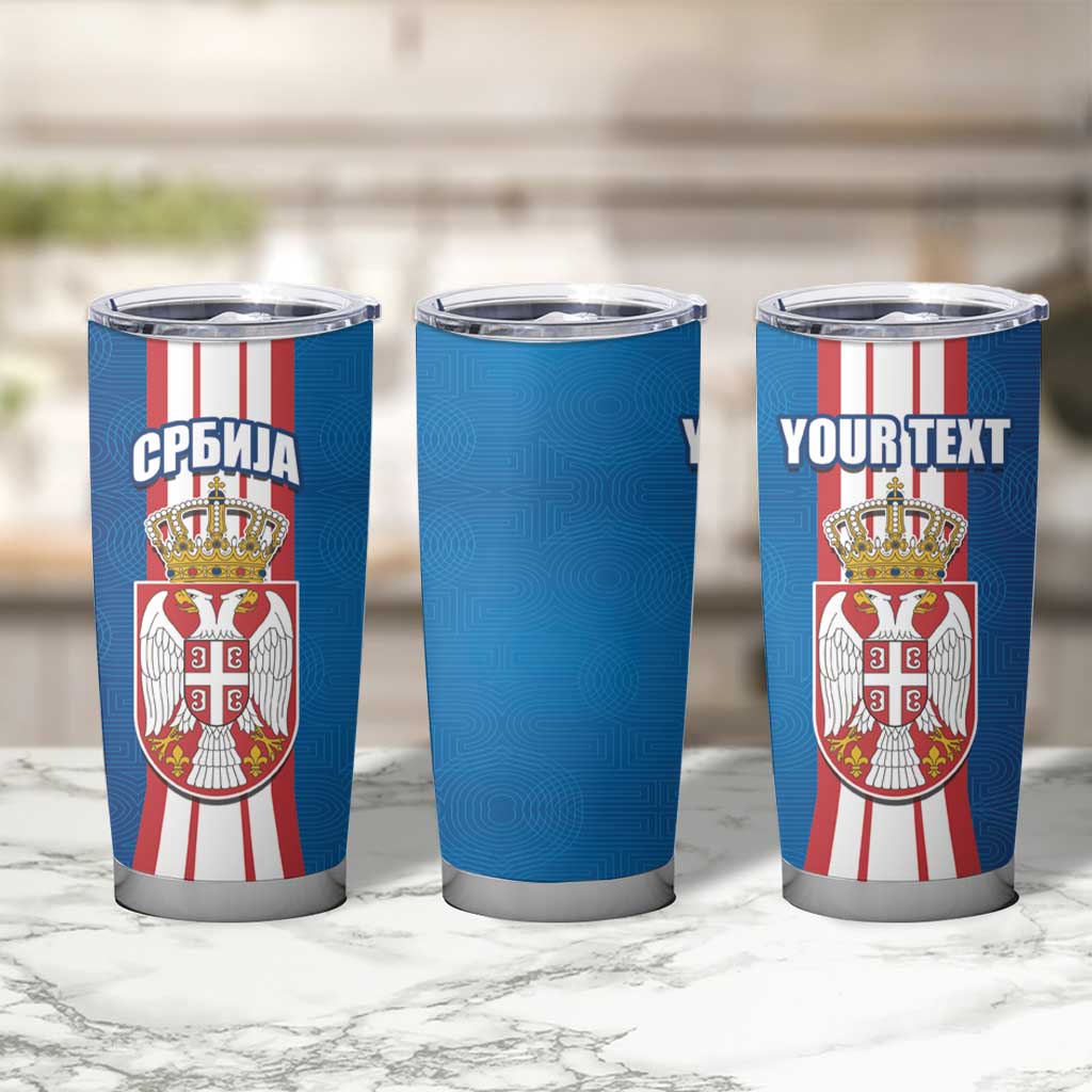 Personalized Serbia Coat of Arms Tumbler Cup The Serbian Eagle and Serbian cross
