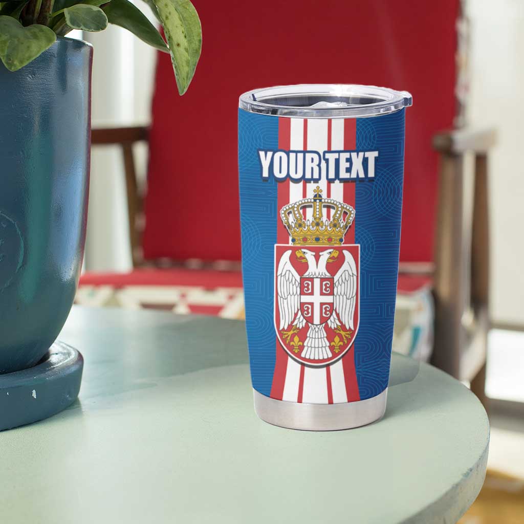 Personalized Serbia Coat of Arms Tumbler Cup The Serbian Eagle and Serbian cross