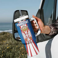 Personalized Serbia Coat of Arms Tumbler With Handle The Serbian Eagle and Serbian cross