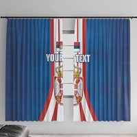 Personalized Serbia Coat of Arms Window Curtain The Serbian Eagle and Serbian cross