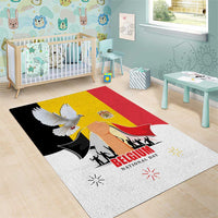 Belgian National Day Area Rug 21th July Flag with Dove