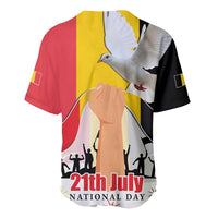 Belgian National Day Baseball Jersey 21th July Flag with Dove
