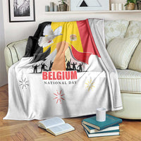 Belgian National Day Blanket 21th July Flag with Dove