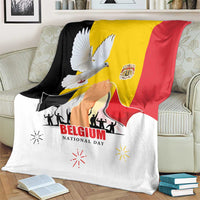 Belgian National Day Blanket 21th July Flag with Dove