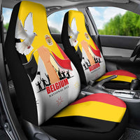 Belgian National Day Car Seat Cover 21th July Flag with Dove