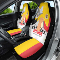 Belgian National Day Car Seat Cover 21th July Flag with Dove