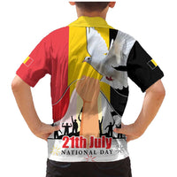 Belgian National Day Family Matching Mermaid Dress and Hawaiian Shirt 21th July Flag with Dove