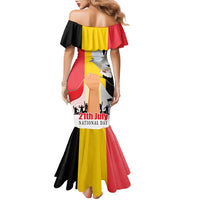 Belgian National Day Family Matching Mermaid Dress and Hawaiian Shirt 21th July Flag with Dove