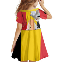 Belgian National Day Family Matching Off Shoulder Maxi Dress and Hawaiian Shirt 21th July Flag with Dove
