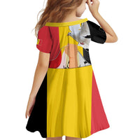 Belgian National Day Family Matching Puletasi and Hawaiian Shirt 21th July Flag with Dove