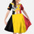 Belgian National Day Family Matching Summer Maxi Dress and Hawaiian Shirt 21th July Flag with Dove