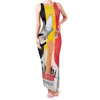 Belgian National Day Family Matching Tank Maxi Dress and Hawaiian Shirt 21th July Flag with Dove