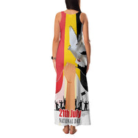 Belgian National Day Family Matching Tank Maxi Dress and Hawaiian Shirt 21th July Flag with Dove