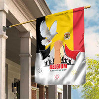 Belgian National Day Garden Flag 21th July Flag with Dove